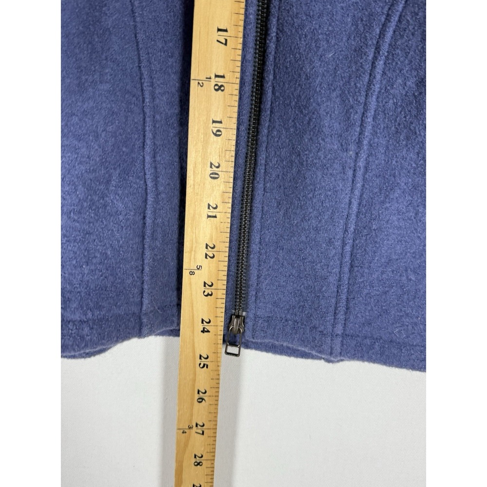 Ibex 100% New Wool Jacket Womens Small Blue Full Zip Pockets Warm Vintage - Picture 6 of 6